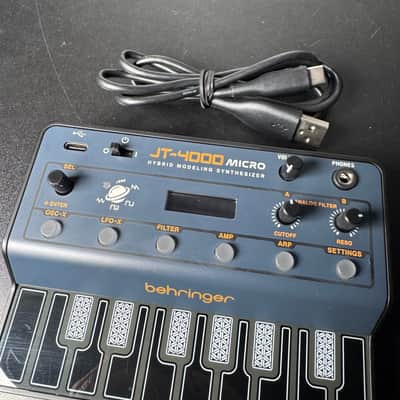 Behringer JT-4000 Micro 4-Voice Hybrid Modeling Synthesizer 2023 - Present - Blue / Black image 2