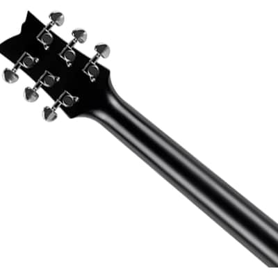 Ortega Guitars OBJE356-SBK-L Raven Series LH 6-String A/E Banjo - Black image 5
