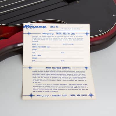 Ampeg  AEB-1 Electric Bass Guitar (1966), ser. #149, original black hard shell case. image 13