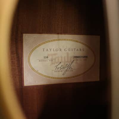 Taylor 110 Acoustic Guitar Natural 6-String Right-Handed w/ Case image 8