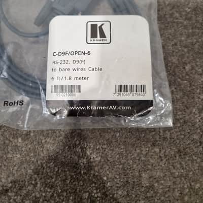 Kramer RS-232 D9(f) TO Bare Wires Cable 6FT - High-Quality Signal Transfer - Excellent w/ Original Packaging image 5