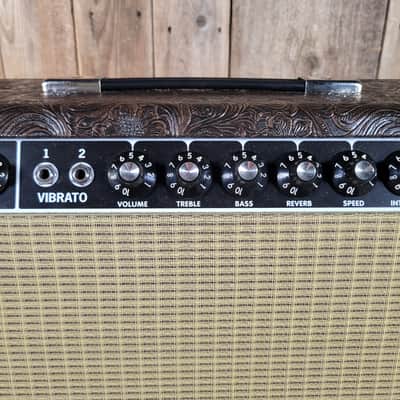 Fender 65 Deluxe Reverb Limited Edition Western 2025 With Cover Model # PR 239 - Brown Western image 6