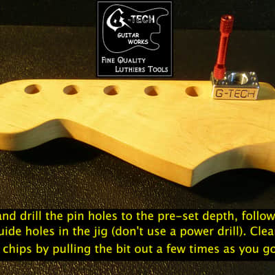 G-Tech Guitar Works Tuner Drilling Jig - Single/Two Pin - Fender Schaller Squier - Locking image 7