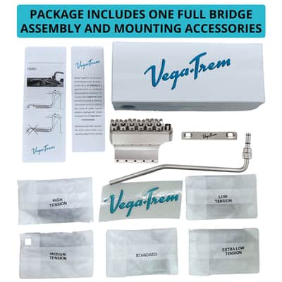 Vega-Trem VT1 Ultra-Trem 2-Points Stratocaster Guitar Tremolo Bridge For Strat No Mods Easy Installation (Satin, Right) image 7
