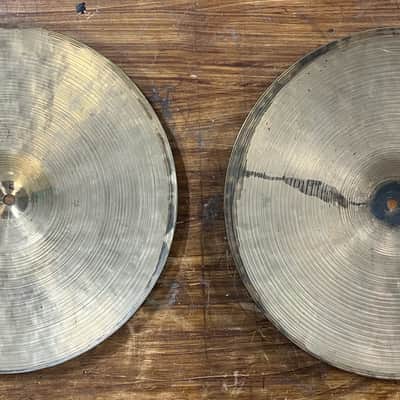 Istanbul K Zildjian 14" Hi Hats 1959-1966, intermediate stamp - B20 bronze image 2