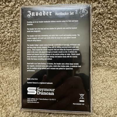 Seymour Duncan SH-6n & b Invader Humbucker Pickup Set Black image 4
