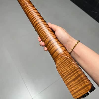 AAAAA Music Man Ebony Fretboard Roasted flame Maple Electric Guitar Neck Wheel truss rods Round stainless steel 22 frets hole 10mm image 14