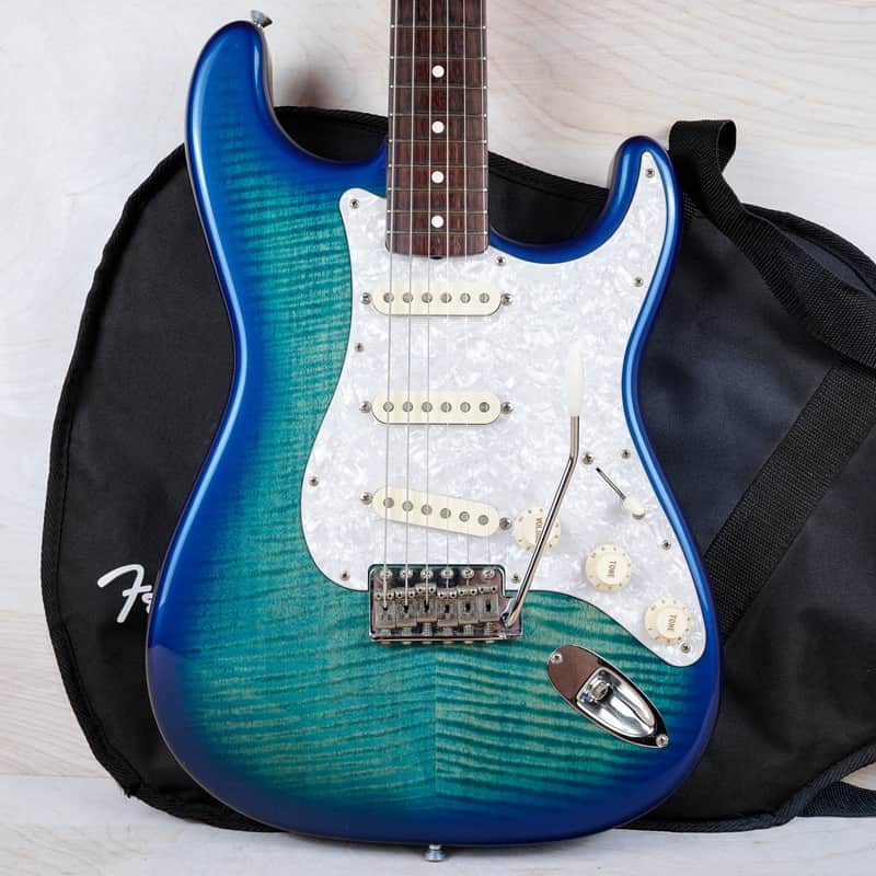 Fender Limited Edition ST-62 FMT Stratocaster Reissue MIJ 2013 Blue Flame Japan w/ Bag image 1
