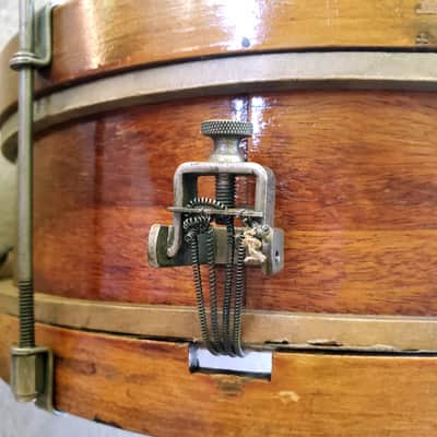 Thumb Rod Maple/Mahogany 12" Snare Drum Calf Heads Restored & Working image 2