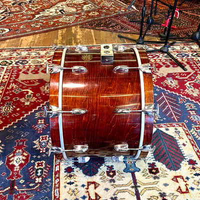 Gretsch Stop Sign 22” x 16” bass kick drum 1970’s 1980 Mahogany original vintage USA image 5