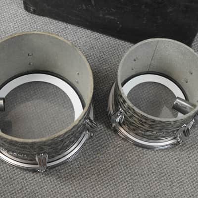 1970s Rogers 6" and 8" Black Onyx Concert Toms image 11