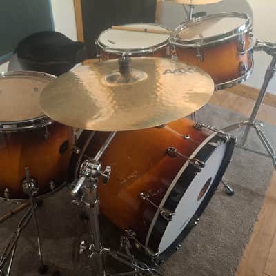Mapex Saturn Evolution 2022 - Exotic Sunburst with hardware, cymbals and cases image 7