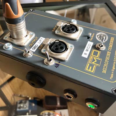 EMO E345 MICROPHONE COMBINER with discrete FET Class A active DI box on one channel image 2