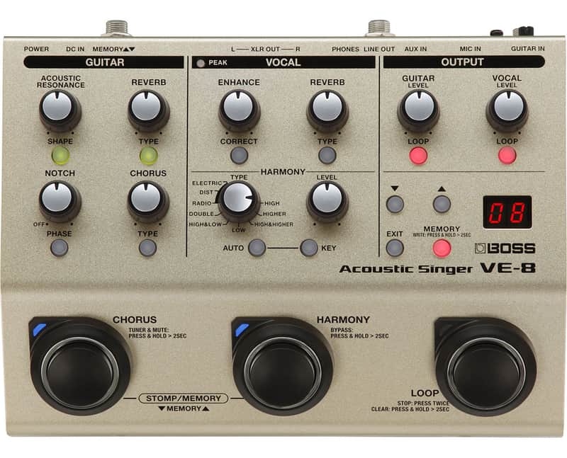 Boss VE-8 Acoustic Singer Multi-Effects Pedal - Open Box image 1