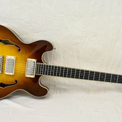 Eastman T185MX All Solid Wood Electric Thinline - Goldburst image 4