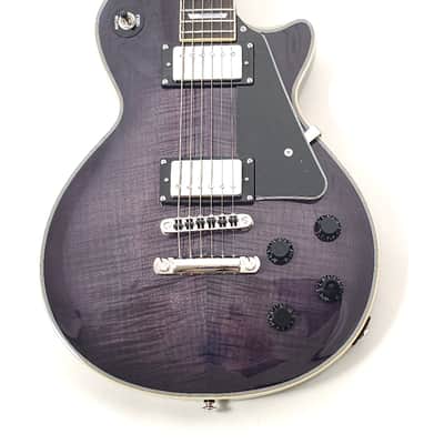 Agile AL-3200MCC-27 Black Flame Baritone Electric Guitar in 27 Inch Scale image 2