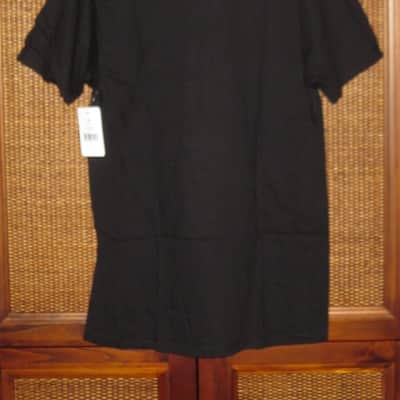 new (old stock) A+ shape with paper hang-tag & clear plastic packaging genuine Fender American Original Whammy Short Sleeve T-Shirt, Size Medium (M), part # (p/n): 9123013025, SHIRT: Black 100% Cotton / GRAPHIC: White, Gray, Silver image 2
