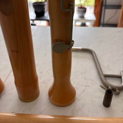Vintage Moeck Tuju Bass Recorder in Natural Maple w/ Brass Rings image 17