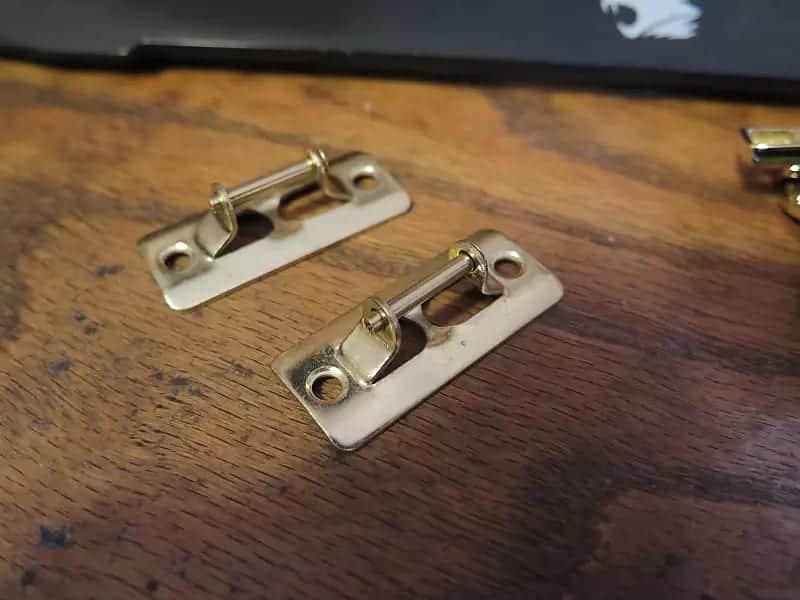 10 sets TKL handle plates brackets axles mounting kit brass/gold for guitar case repair luthier image 1