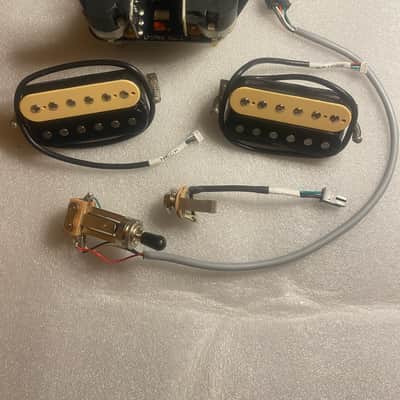 Gibson 61' Zebra Burstbucker Humbucker Pickups and Wiring Harness Kit w/ Push-Pull Pots, Coil Splits, Phase Switch, Pure Bypass Switch 2021 image 1