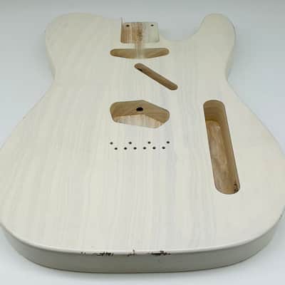 4lbs 5oz BloomDoom Nitro Lacquer Aged Relic White Blonde T-Style Vintage Guitar Body image 2