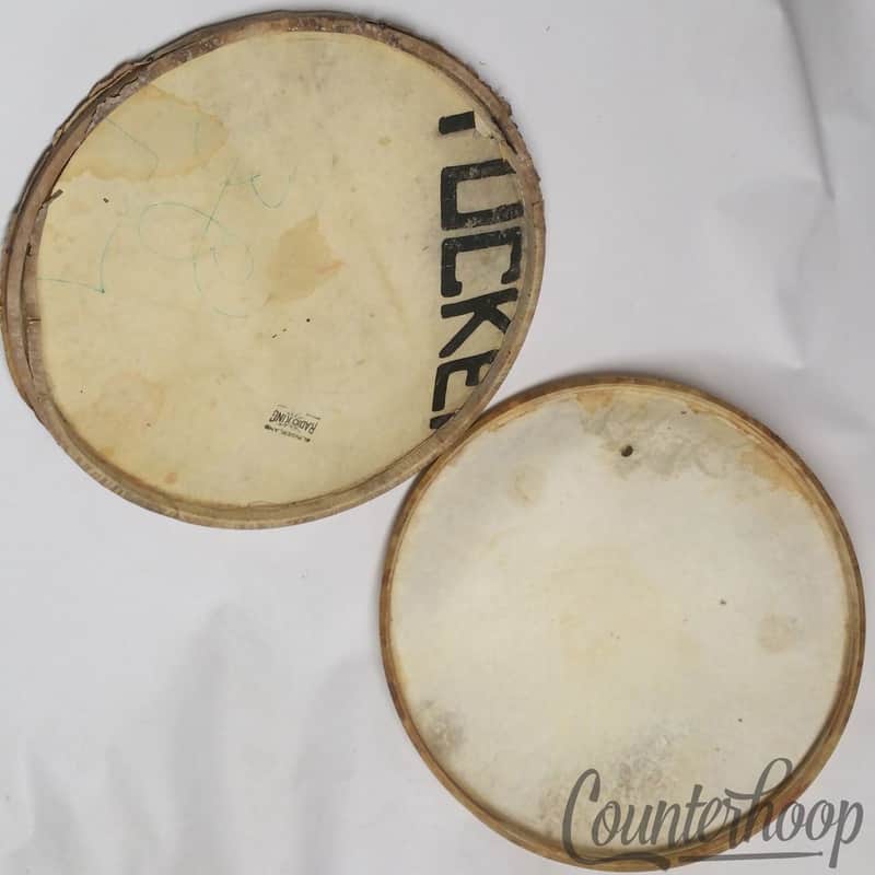 *Slingerland 2x 16" Radio King Calf Skin Floor Tom Drum Batter Heads Vintage 40s image 1
