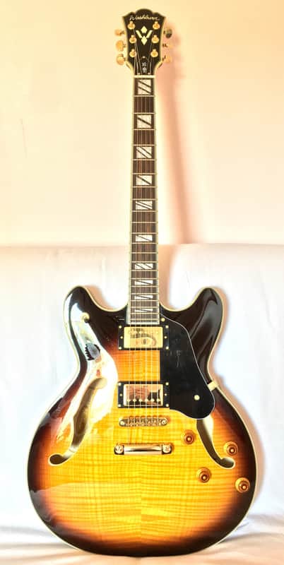Splendide Guitare électrique Washburn HB35 TS Semi-Acoustique Tobacco Sunburs image 1