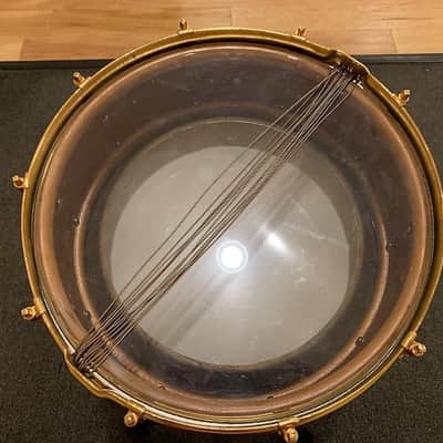 1928 Slingerland Fancher Model 5.5x14 Snare Drum in Sea Green Pearl image 10