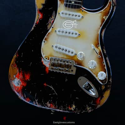 Fender Stratocaster Black Heavy Aged Relic image 10