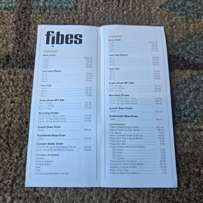 Vintage 1972 Fibes Drum Price List! Rare, Original Case Candy! image 2