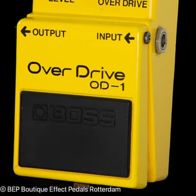 Boss OD-1 Overdrive 1980 Japan s/n 9600 Silver Screw, Long Dash with JRC4558D op amp image 5