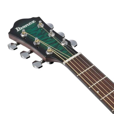Ibanez AEWC16Q Acoustic Electric, Trans Emerald Burst image 4
