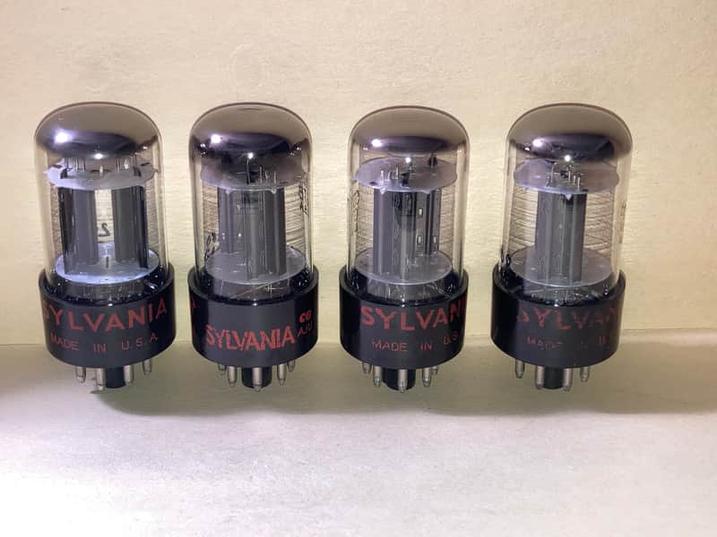1960's Sylvania 6SN7GTB ECC33 6SN7 Chrome Top Tubes, Closely Matched Quad, NOS/NIB, Tested image 1