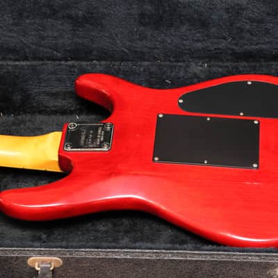 Samick Super Strat KJ-560 1990 - Translucent Burgundy image 7