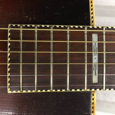 Old Kraftsman F hole acoustic archtop guitar 1930s Sunburst image 10