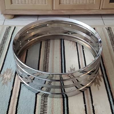 CLEAN! 1960s ROGERS DYNASONIC SNARE SHELL COB with Both BADGES!  CHROME over BRASS One Owner! *LOW SERIAL NUMBER *VINTAGE image 12
