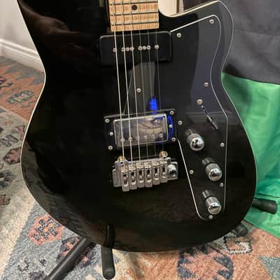 Reverend Double Agent W with Roasted Maple Neck 2022 - Present - Midnight Black with Black Pickguard image 1