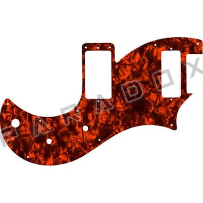 Custom Pickguard For 2020 - 2024 Made in America PRS S2 Vela Type-D Single-coil - Orange Pearl/Black/White/Black .090" image 1
