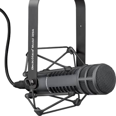 Electro-Voice RE20-BLACK Dynamic Broadcast Announcer Microphone for Podcasting, Sound Engineering, and Music Production (Black) (Shock-mount not included) image 5