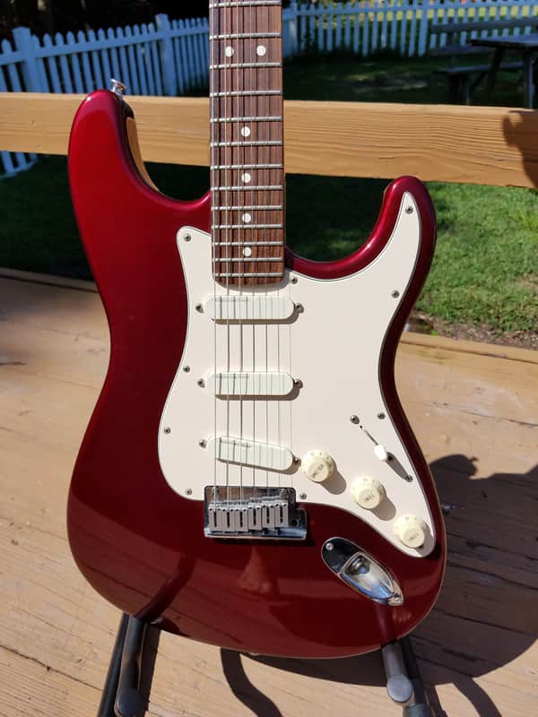 Rare & Limited Lace Sensor Fender  Deluxe American Standard Stratocaster 1989 Red w/ Gig Bag image 1