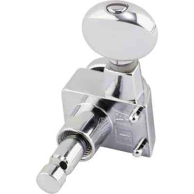 Fender Stratocaster/Telecaster Locking Tuning Machines with Vintage Buttons, Polished Chrome image 4