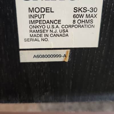 Onkyo Onkyo SKS‑30 speaker pair 90s - Black image 7