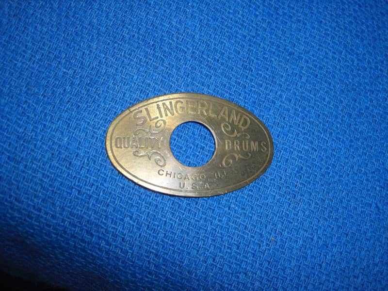 Slingerland chicago 1940s Brass drum badge in great condition! image 1