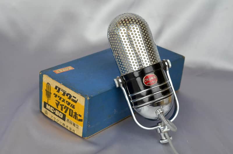 昭和レトロ　アイワAIWA M18 CRYSTAL MICROPHONE 1960s aiwa m18 .. japanese crystal pill mic .. piezoelectric
