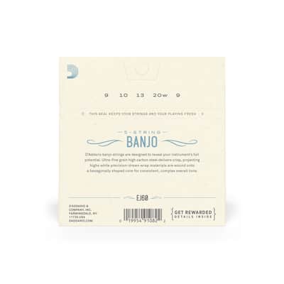 D'Addario EJ60 5-String Banjo Strings Set - Light .009 - .020 (J60) image 2