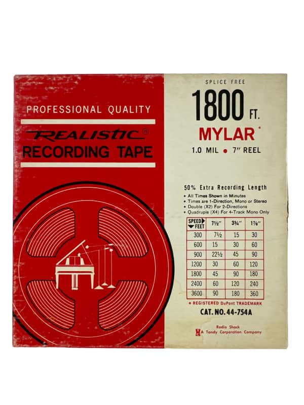 Realistic 1800 Ft 1.0 Mil Mylar Recording Tape 7" Reel image 1