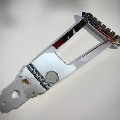 Gibson ES-175 & Other Gibson Archtops Tailpiece Authentic Vintage Part Circa-1970s-1980s-Chrome image 7