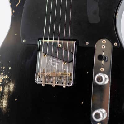 Fender Custom Shop '52 Telecaster Maple Neck Heavy Relic - Aged Black image 5