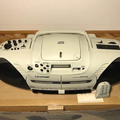 Califone 2455AV Boombox CD Player Cassette Deck Dubbing Portable Audio Speakers image 5