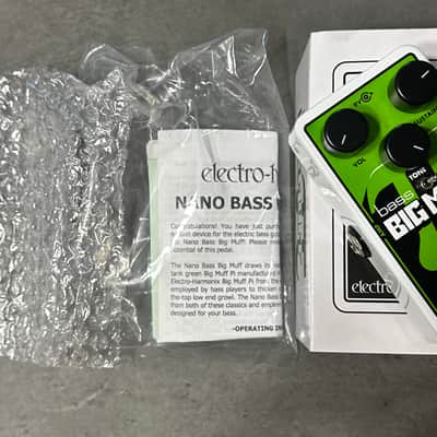 MINT - Electro-Harmonix Nano Bass Big Muff Pi Distortion / Sustainer 2014 - Present - Green / Black image 2